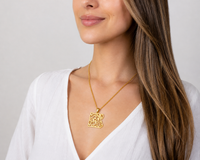 Egypt Map with Calligraphy Necklace