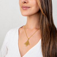 Lebanon Cedar Tree Necklace
