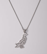 Pakistan Calligraphy Map Necklace