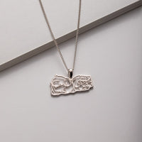 Yemen Map Necklace with Calligraphy