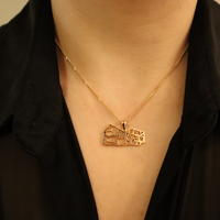 Yemen Map Necklace with Calligraphy